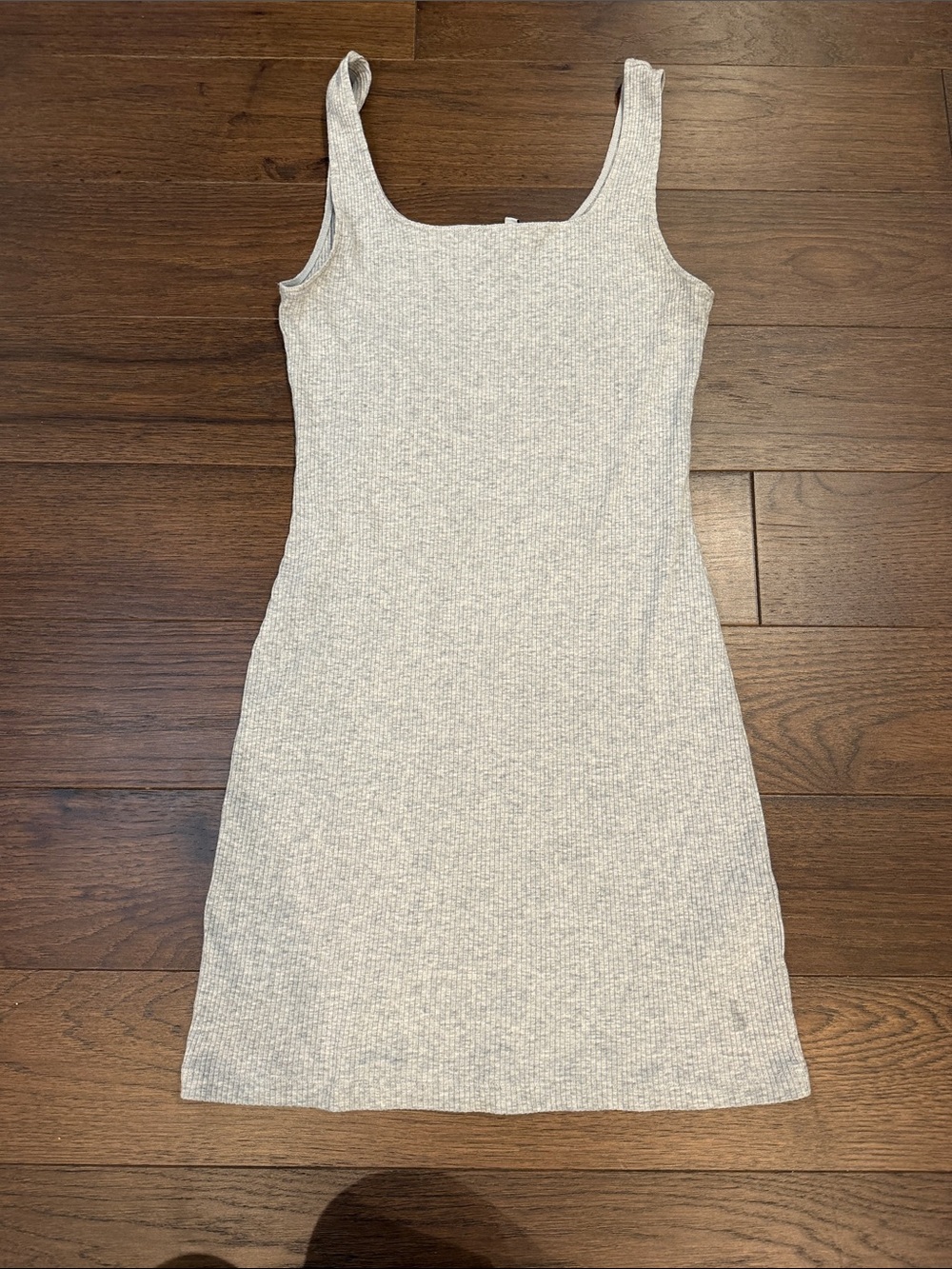 H&M Light Gray Ribbed Tank Mini Dress Size Medium - C27-149
